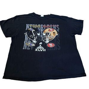 Vintage Baltimore Ravens v San Francisco 49ers Super Bowl XXXVI t-shirt. SizeXXL